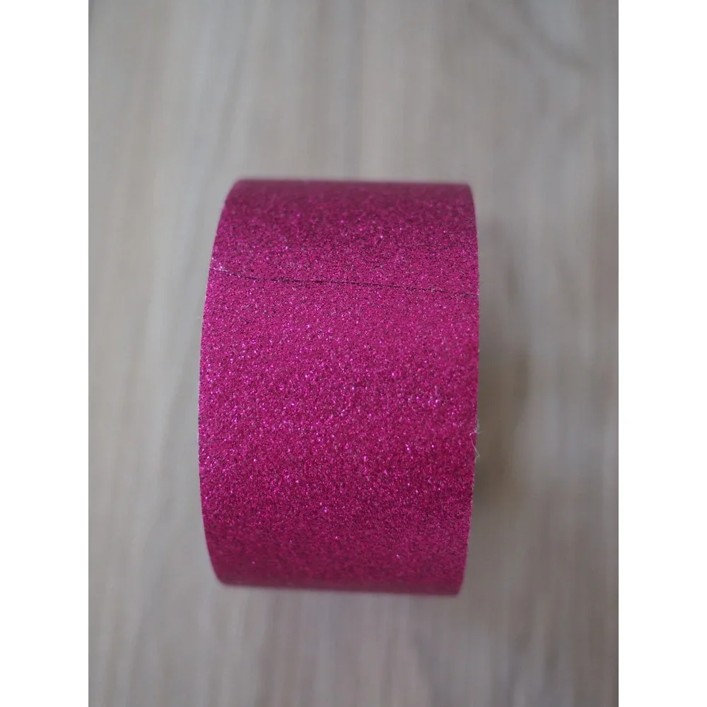 Rare Duck Brand Magenta Pink Glitter Craft Tape Sparkly DIY Decor Partial Roll